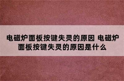 电磁炉面板按键失灵的原因 电磁炉面板按键失灵的原因是什么